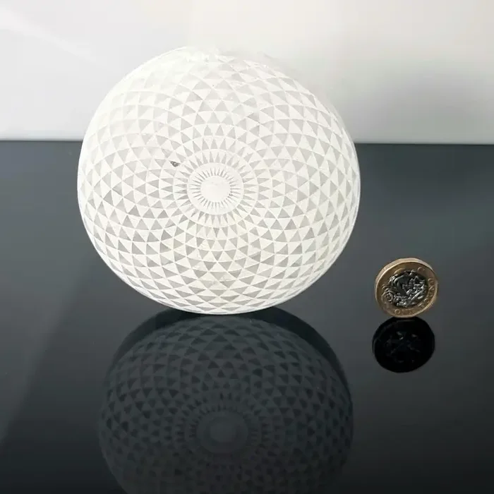 Etched Selenite Charging Plate 3D Design