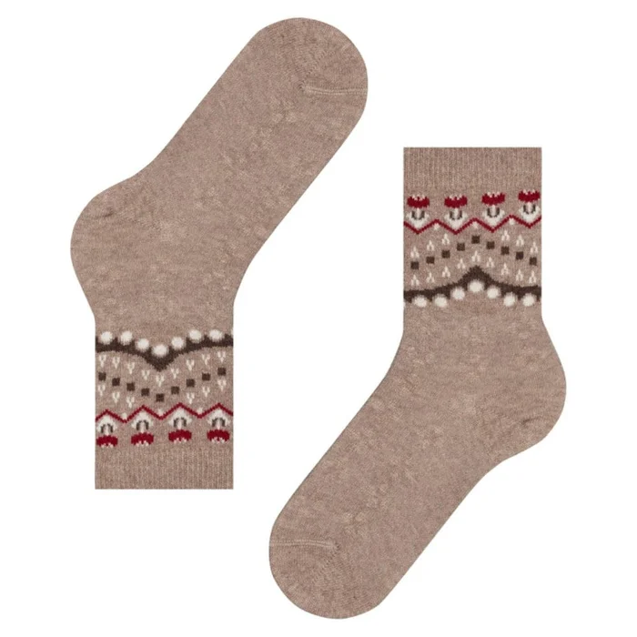 FALKE Cosy Wool Special Edition Women Socks With Cashmere In Beige Mel