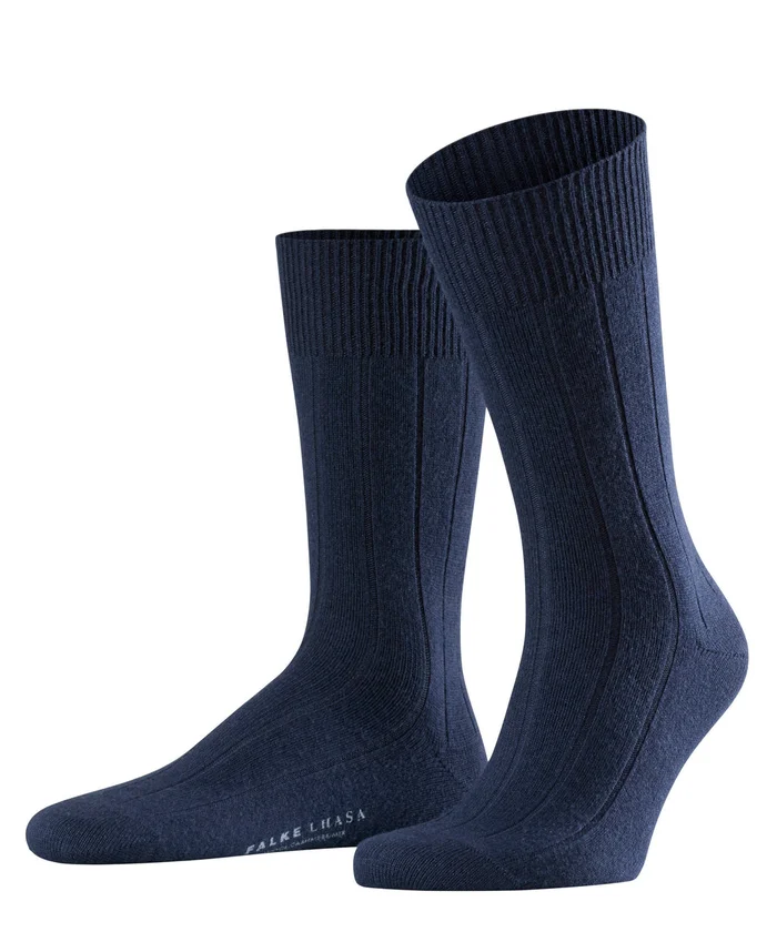 Falke Dark Navy Lhasa Rib Socks