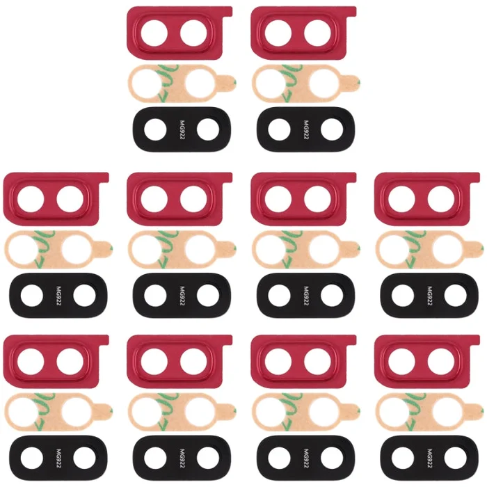 For Galaxy A20 10pcs Camera Lens Cover (Red)