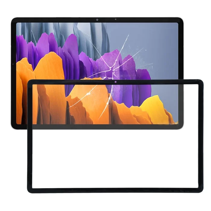 For Samsung Galaxy Tab S8 SM-X700 Front Screen Outer Glass Lens (Black)