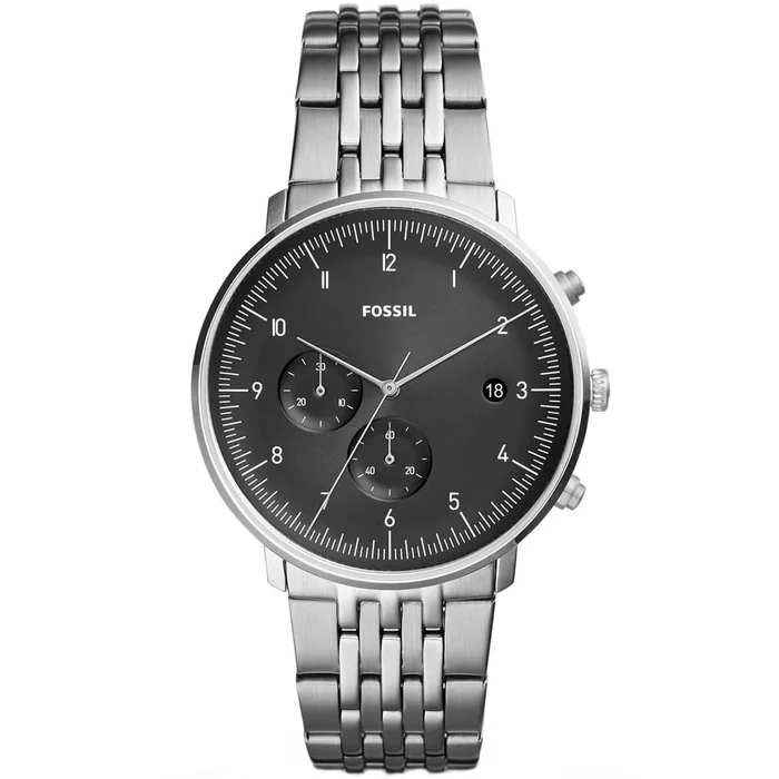 Fossil Men’s Chronograph Watch – Chase Timer Black Dial Bracelet | FS5489