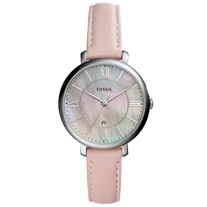 Fossil Women’s Quartz Watch – Jacqueline MOP Dial Pink Leather Strap | ES4151