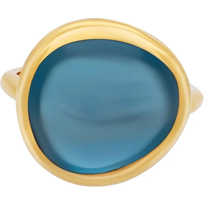 Fred of Paris Women’s Ring – Belles Rives YG Blue Topaz, Size 6.5 | 4B0811-053