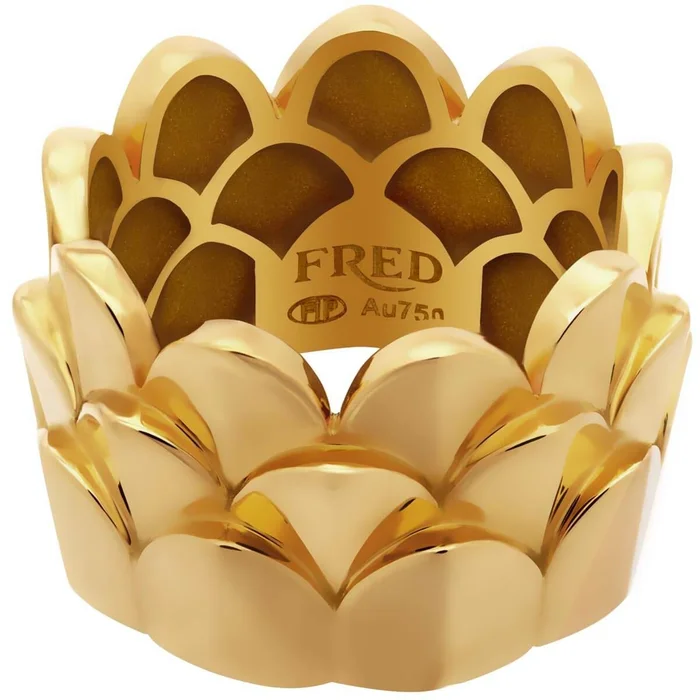 Fred of Paris Women’s Ring – Une Ile D’or Triple Arc Motif, Size 6.5 | 4B0746-053