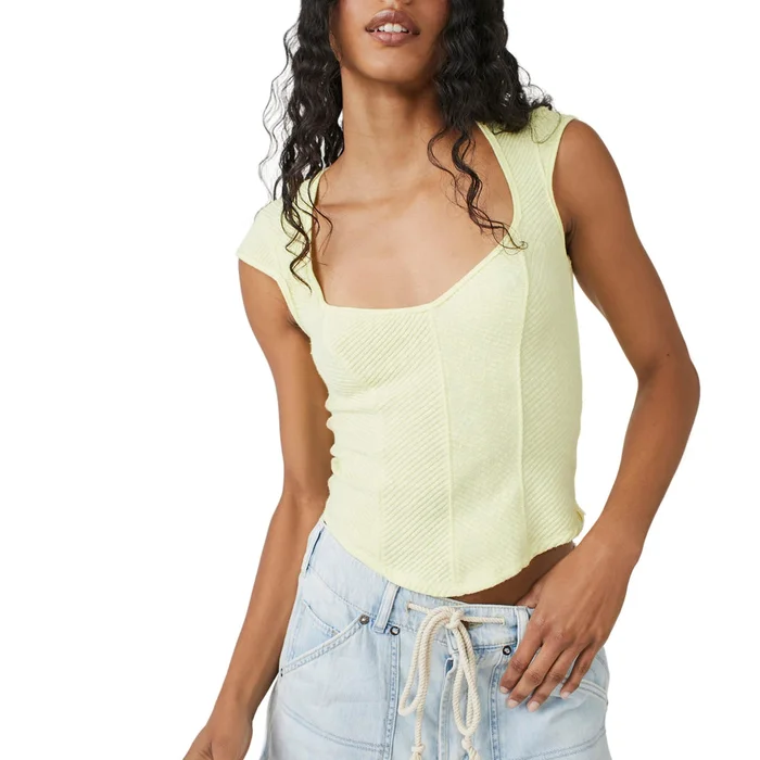 Free People Boss Babe Tank in Lime