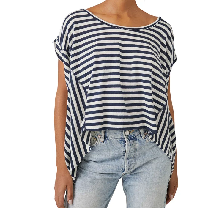 Free People Striped Angel Tee