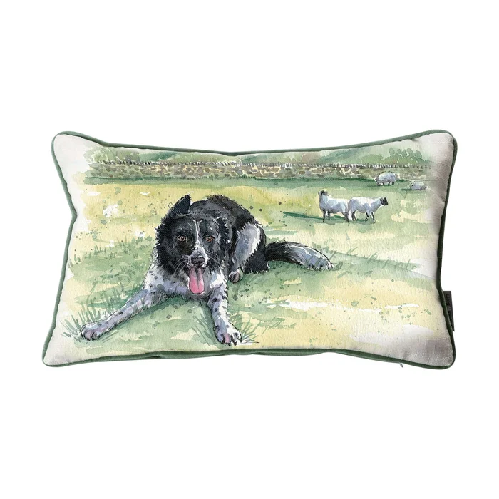 Gallery Watercolour Border Collie Cushion