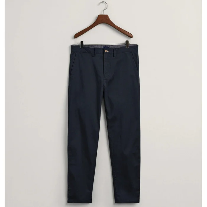GANT Allister Twill Chinos Trousers – Marine Navy