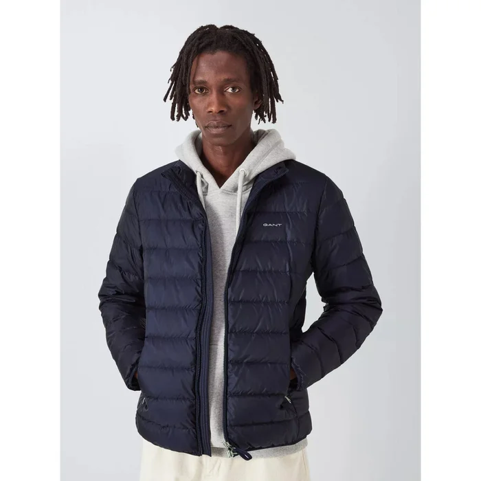 GANT Light Down Quilted Jacket In Evening Blue
