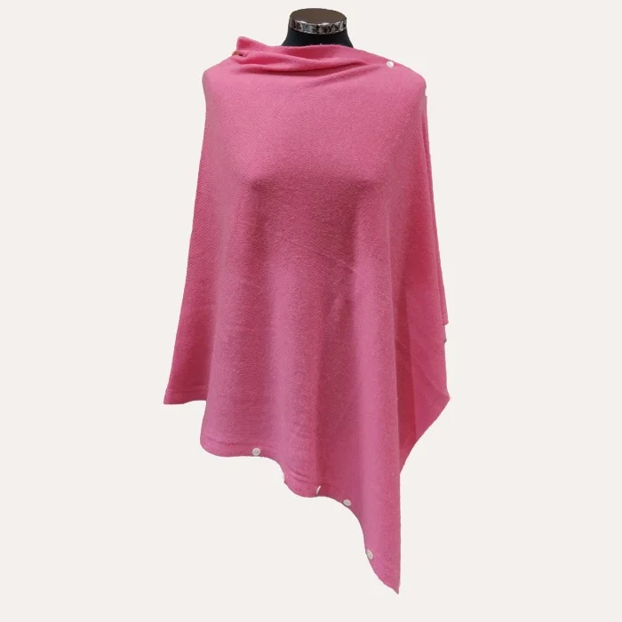 Grace Cashmere Poncho Rose