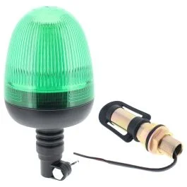 Green LED Medium Flexi DIN Flashing Beacon and Bolt On Spigot Mount Kit