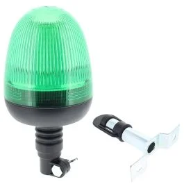 Green LED Medium Flexi DIN Flashing Beacon and Twin Bolt Spigot Mount Kit