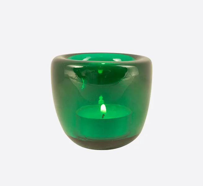 Handmade Tealight Holder Peacock Green