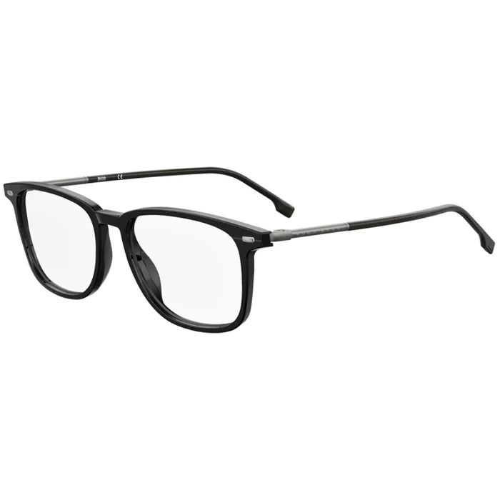 Hugo Boss Men’s Eyeglasses – Black/Grey Rectangular Plastic Frame | BOSS 1124/U 0807