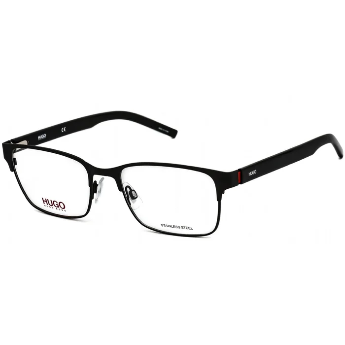 Hugo Men’s Eyeglasses – Clear Lens Matte Black Rectangular Frame | HG 1114 0003 00
