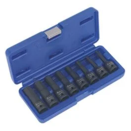 Impact Hex Socket Bit Set 8pc 1/2″Sq Drive Sealey Part No. AK5601