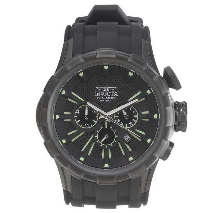 Invicta 16974 Men’s I-Force Chronograph Black Dial Silicone Rubber Strap Watch
