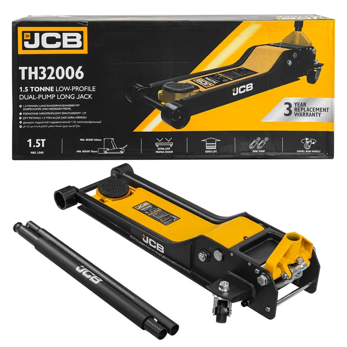 JCB-TH32006 – 1.5 Tonne Low-Profile Double-Pump Long Jack