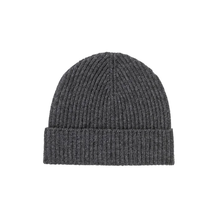 Johnstons Of Elgin Grey Ribbed 100% Cashmere Hat