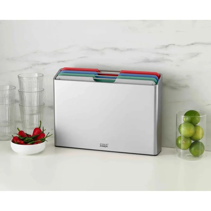 Joseph Joseph Folio™ 4-piece Coast Chopping Board Set Large In Silver