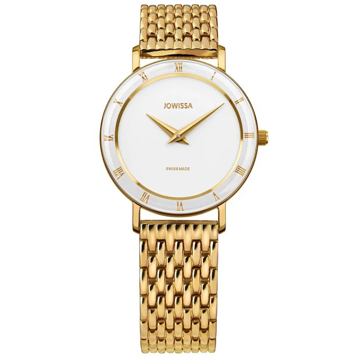 Jowissa Women’s Watch – Roma White Dial Yellow Stainless Steel Bracelet | J2.286.M