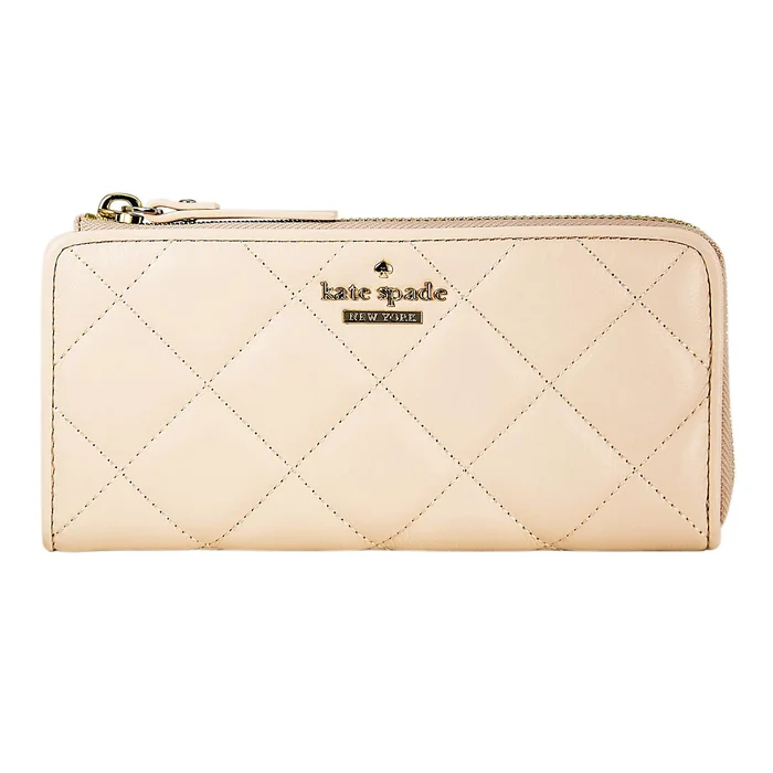 Kate Spade PWRU4230-689 Emerson Place Nisha Zip Around Women’s Soft Rosette Leather Wallet