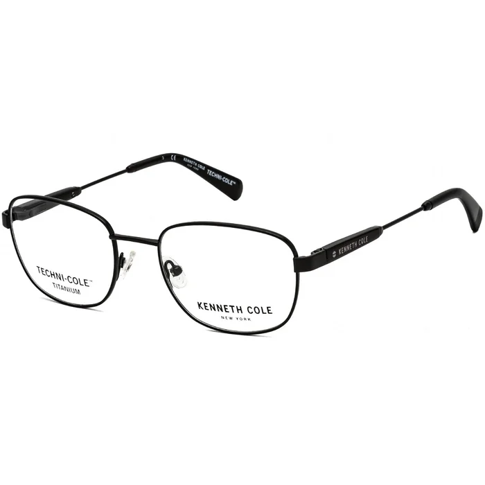 Kenneth Cole New York Men’s Eyeglasses – Matte Black Oval Titanium Frame | KC0299 002