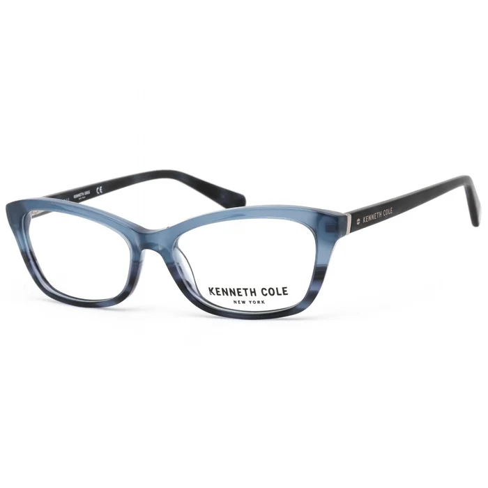 Kenneth Cole New York Women’s Eyeglasses – Shiny Blue Cat Eye Shape Frame | KC0302 090