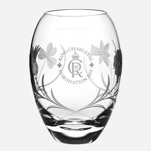 King Charles Coronation Small Barrel Vase