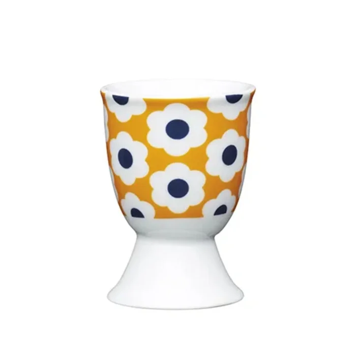 KitchenCraft Porcelain Retro Egg Cup
