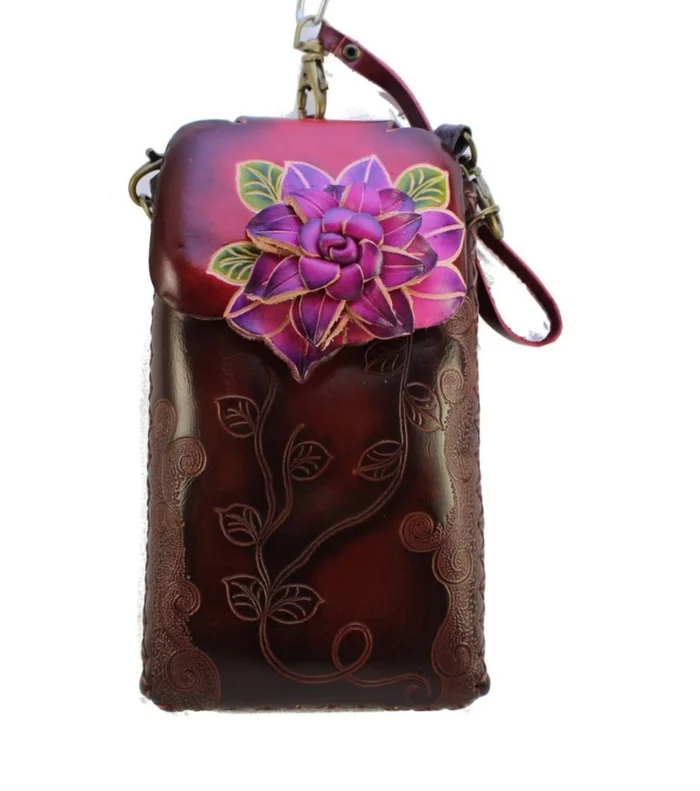 Leather Flower Cell Phone Case
