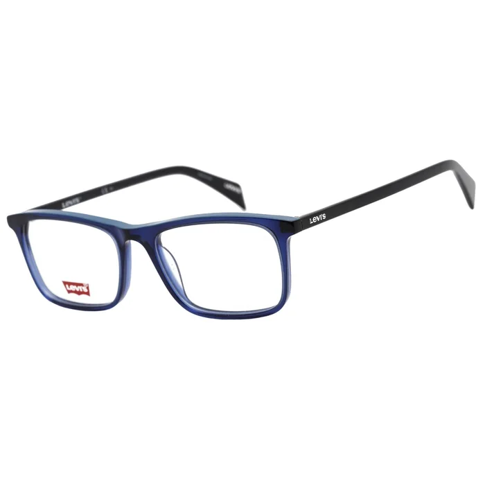 Levi’S Men’s Eyeglasses – Clear Lens Blue Plastic Square Frame | LV 1004 0PJP 00