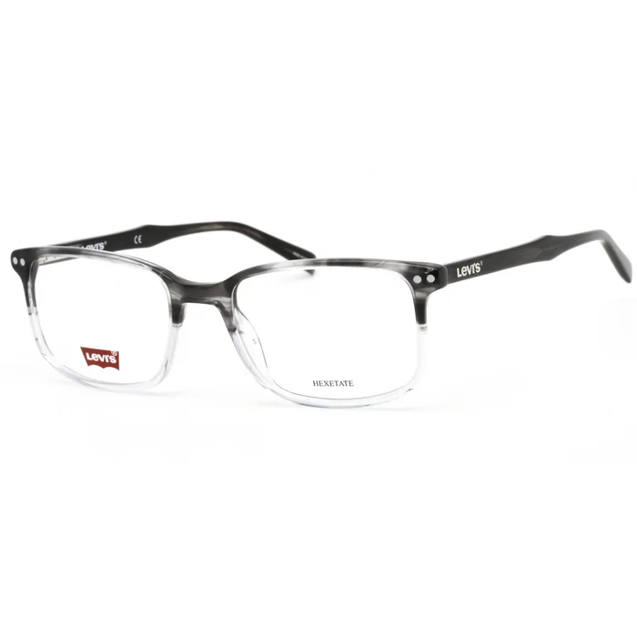 Levi’s Men’s Eyeglasses – Clear Lens Grey Horn Rectangular Frame | LV 5019 02W8 00