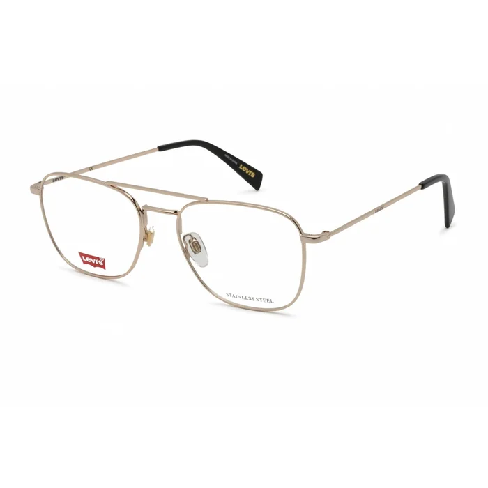 Levi’s Unisex Eyeglasses – Clear Demo Lens Gold Stainless Steel | LV 1008 0J5G 00