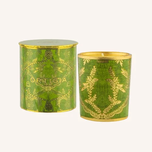 Lime Decorated Candle