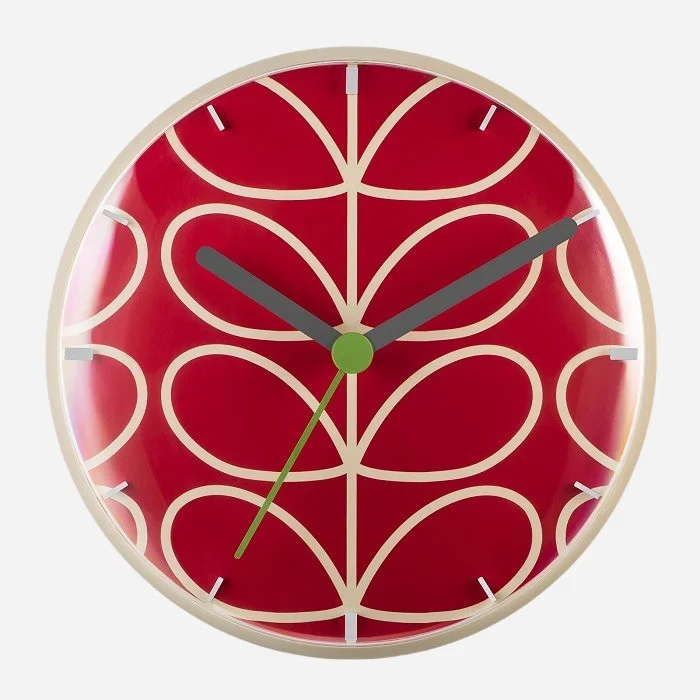 Linear Stem Wall Clock Geranium