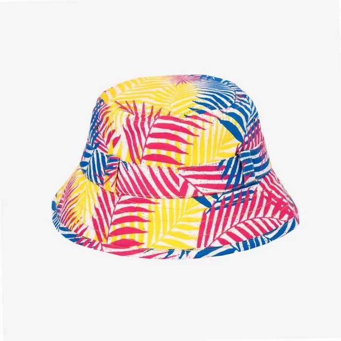 Little Hotdog Watson The Adventurer Bucket Hat: Tropical Leaf