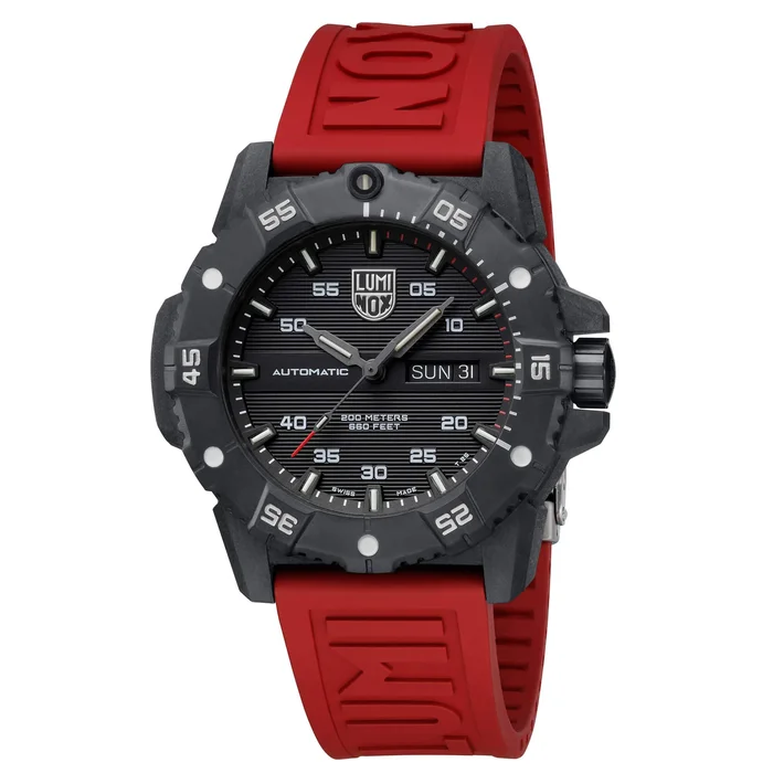 Luminox Men’s Automatic Watch – Master Carbon Seal Black Dial Rubber Strap Dive | 3875