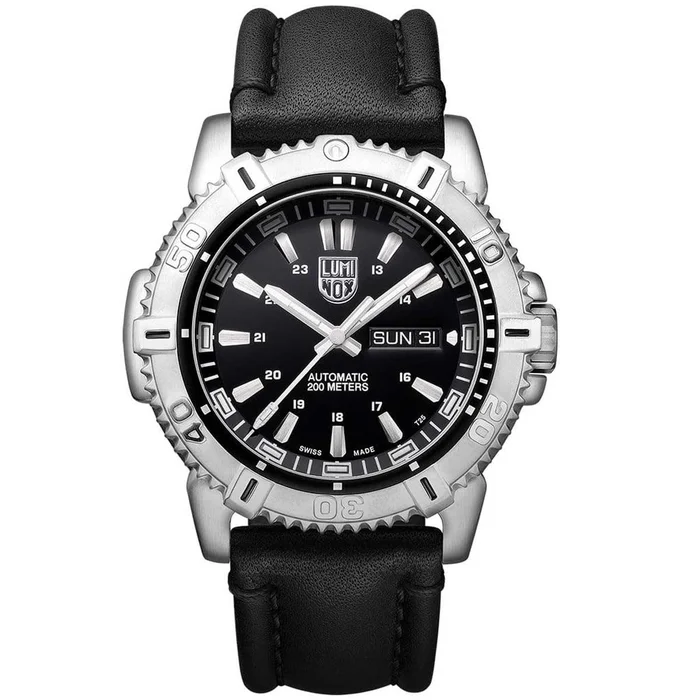 Luminox Men’s Automatic Watch – Modern Mariner Black Dial Leather Strap | 6501.NV