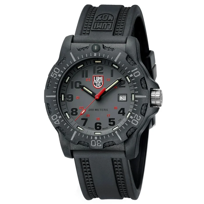 Luminox Men’s Quartz Watch – BlackOps Rotating Bezel Grey Dial Rubber Strap | 8882