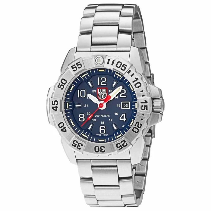 Luminox Men’s Quartz Watch – Navy Seal Steel Blue Dial Silver Bracelet | 3254