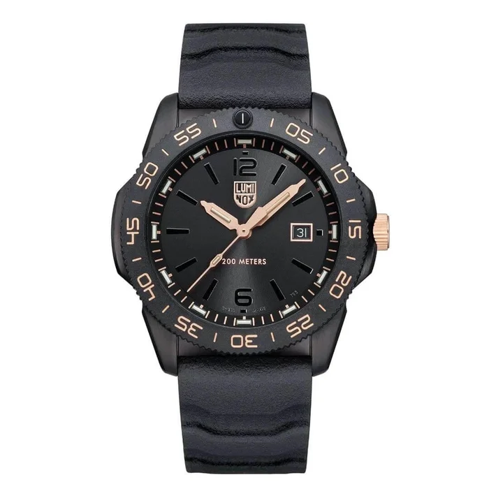 Luminox Men’s Quartz Watch – Pacific Diver Black Rotating Bezel | 3121.BO.GOLD
