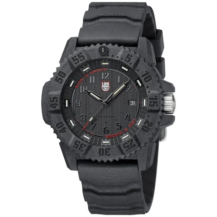 Luminox Men’s Swiss Quartz Watch – Master Carbon Seal dark grey strap | 3801.SIS.SET