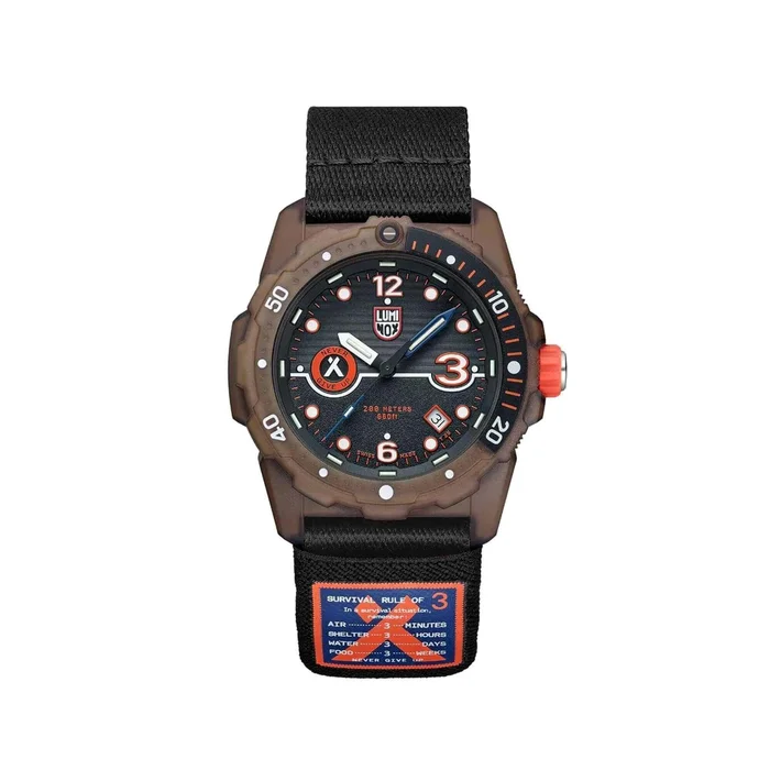 Luminox Men’s Watch – Bear Grylls Rotating Bezel Black Plastic Strap | XB.3721.ECO