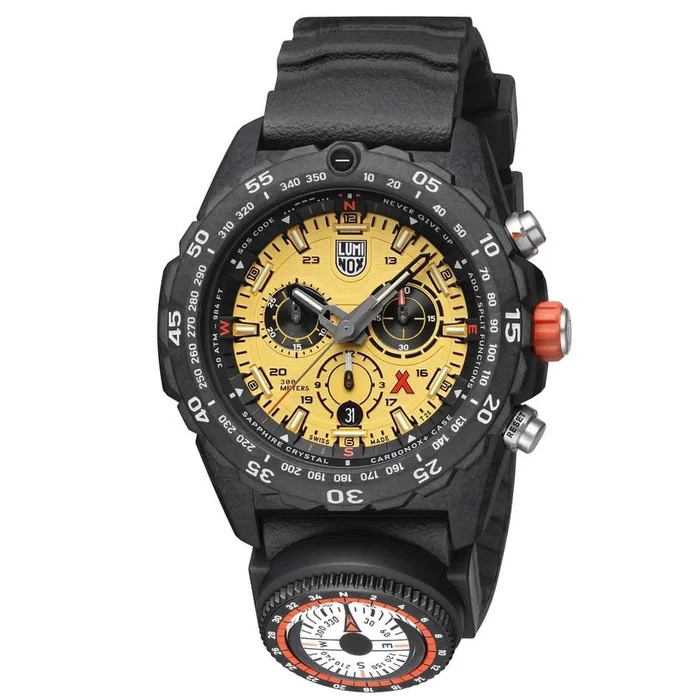 Luminox Men’s Watch – Bear Grylls Survival Yellow Dial Dark Grey Rubber Strap | 3745