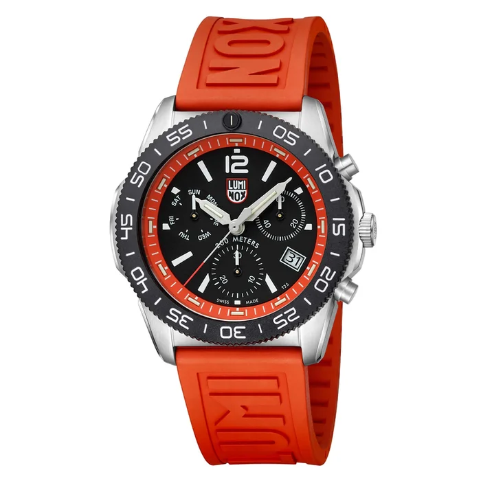 Luminox Men’s Watch – Pacific Diver Swiss Quartz Chronograph Orange Strap | XS.3149