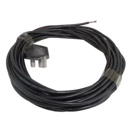 Mains Cable 2 core 0.75mm – 10m Fitted 13AMP UK Plug Suitable for Vacuum Cleaners