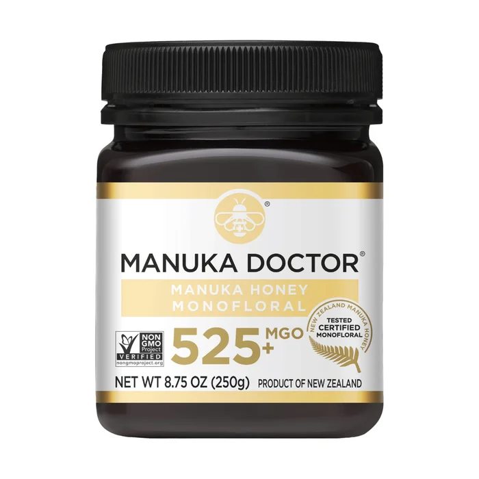 MANUKA DOCTOR – MGO 525+ Manuka Honey Monofloral, 100% Pure New Zealand Honey, Certified, RAW, Non-GMO (8.75 oz)