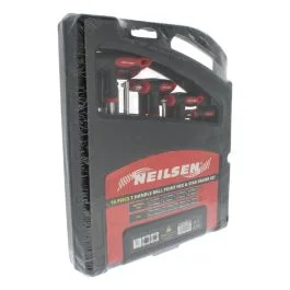 Mechanics T Handle Ball Point Hex & Star Driver Torx Set Hex Allen Keys (16 Piece)